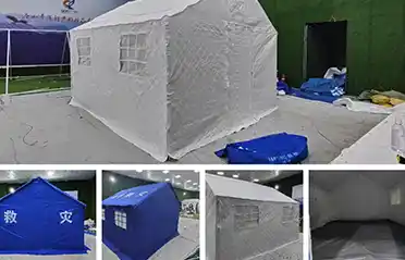 Ilang manggagawa ang kailangan para magtayo ng mga tent para sa mga sakuna sa mga emergency site?